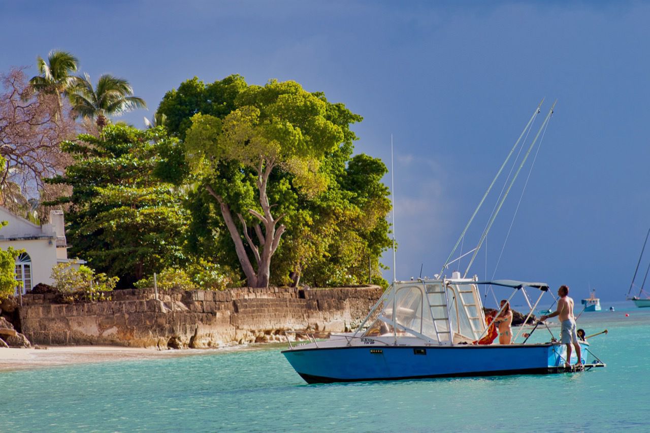Boating off Barbados