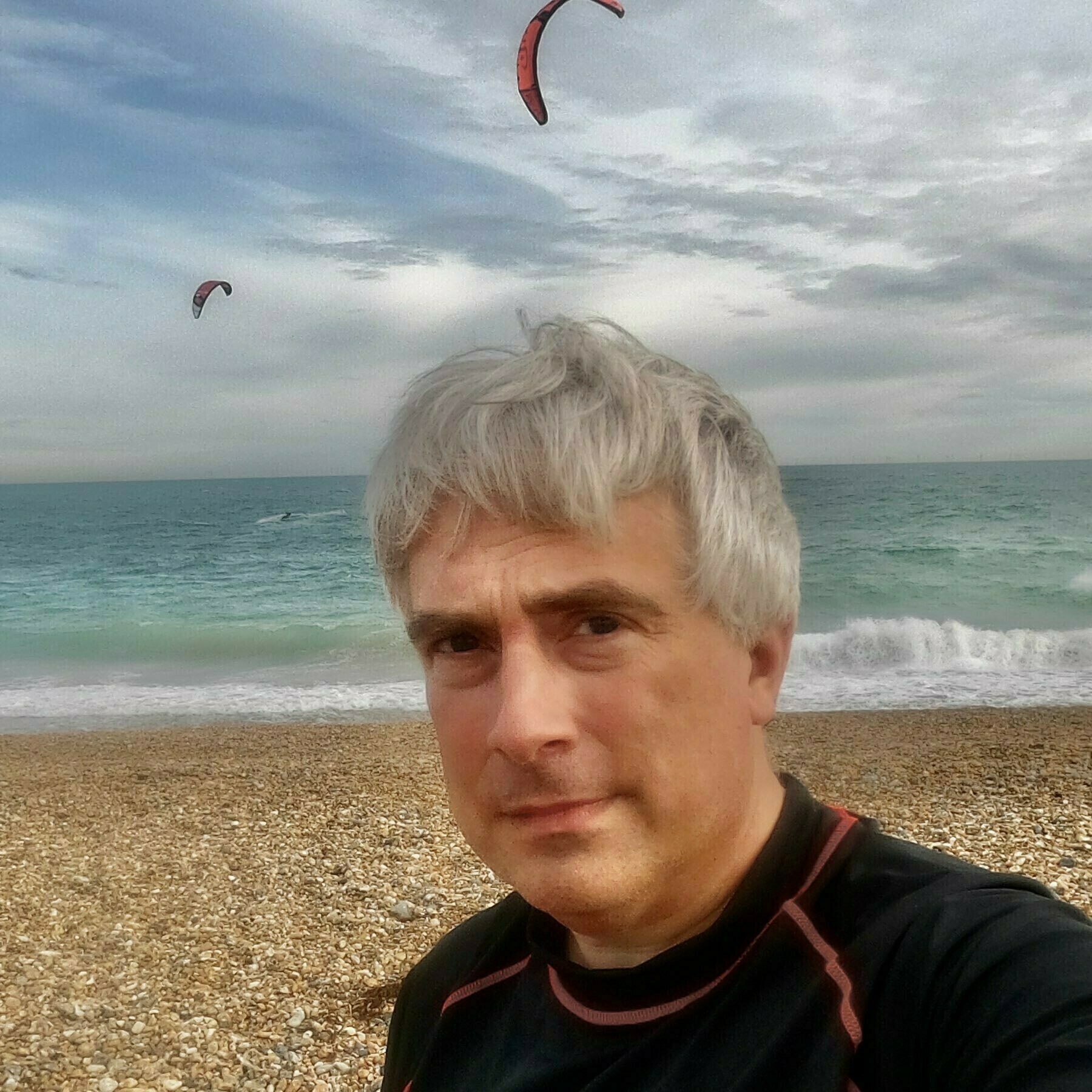 Adam Tinworth on Shoreham Beach