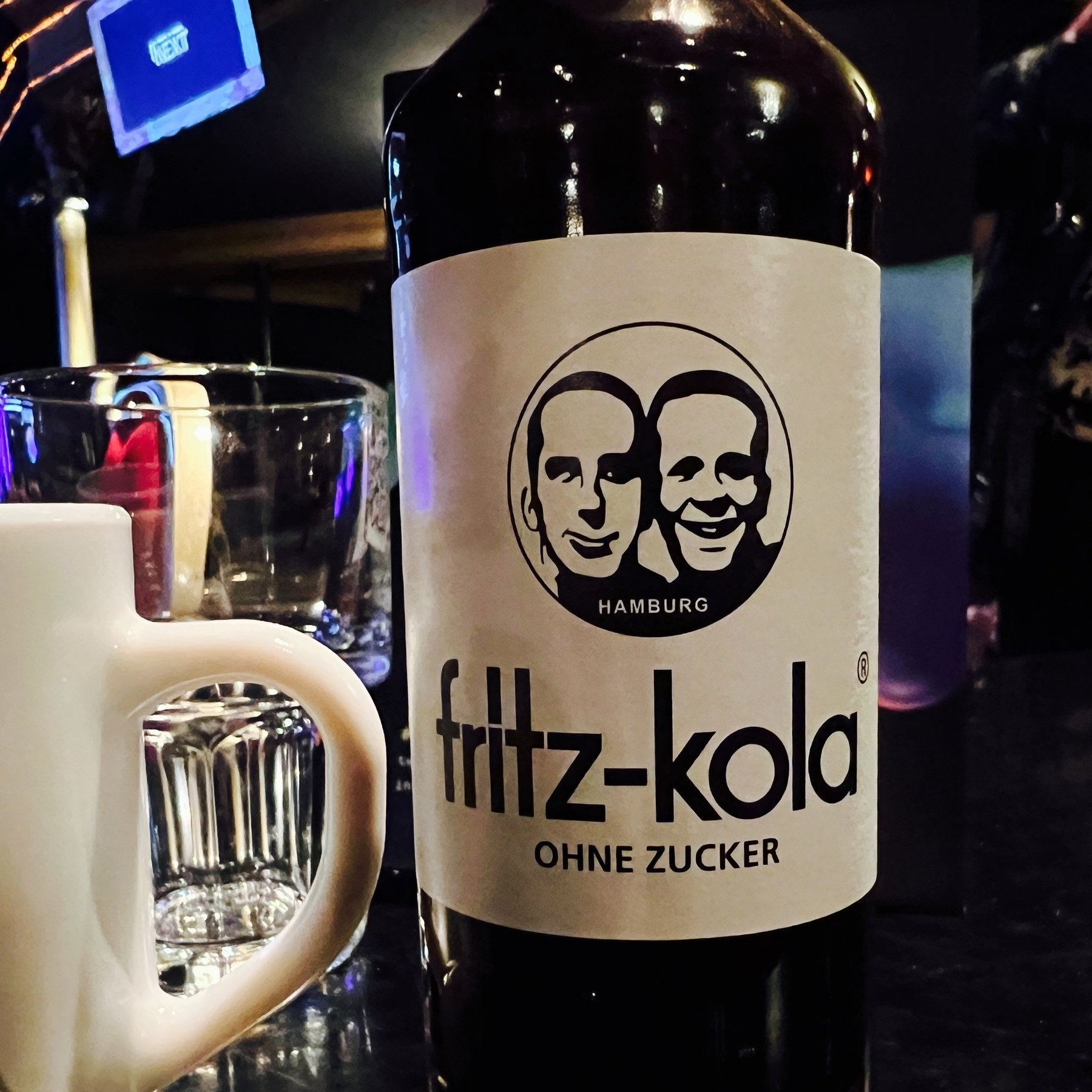 A bottle of Fritz Cola at Next Conference.