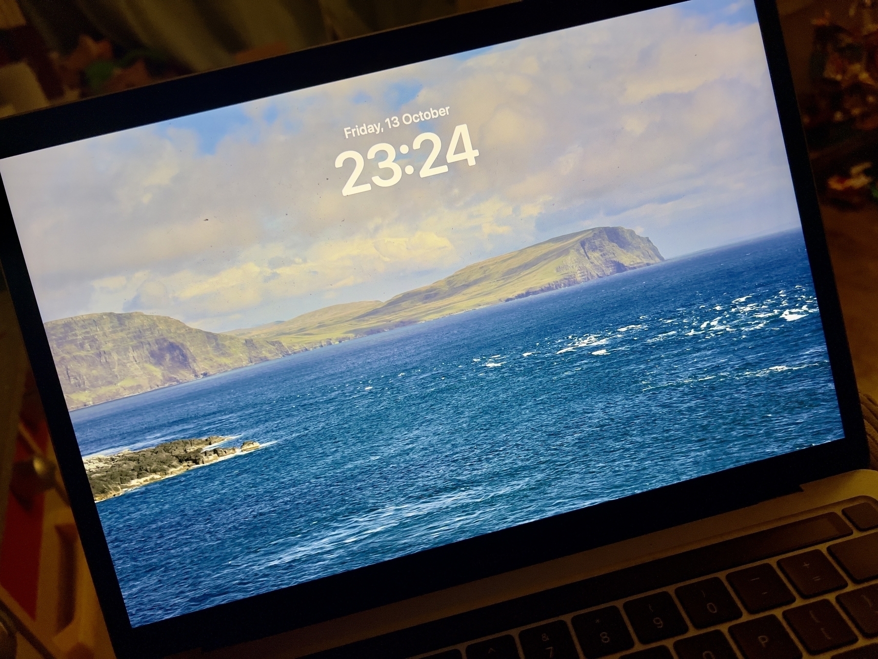 A Scottish landscape screensaver in MacOS. 