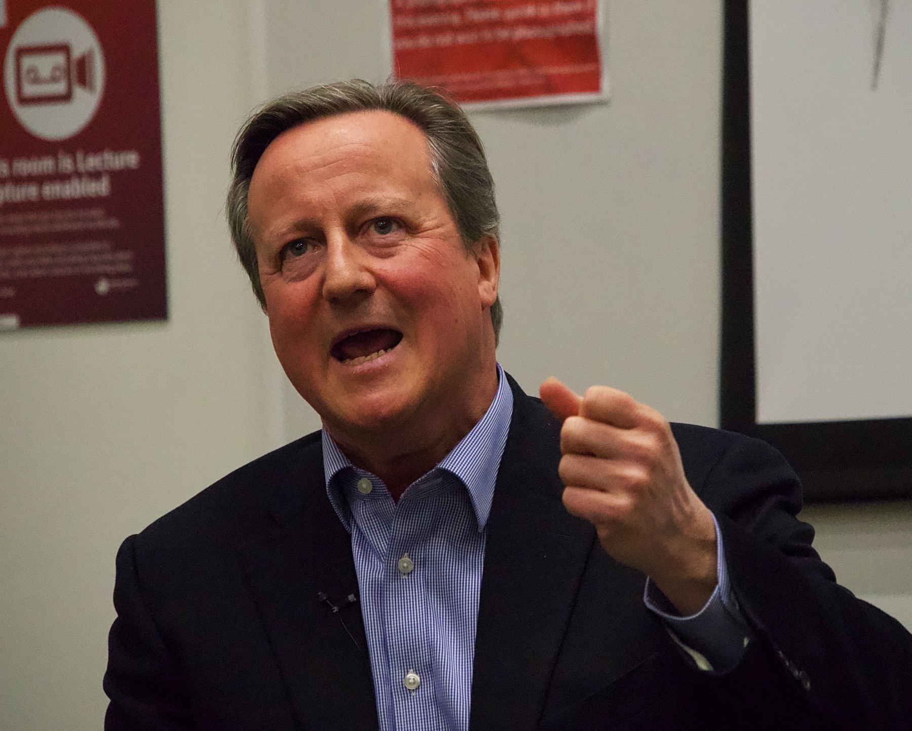David Cameron at City, University of London. 