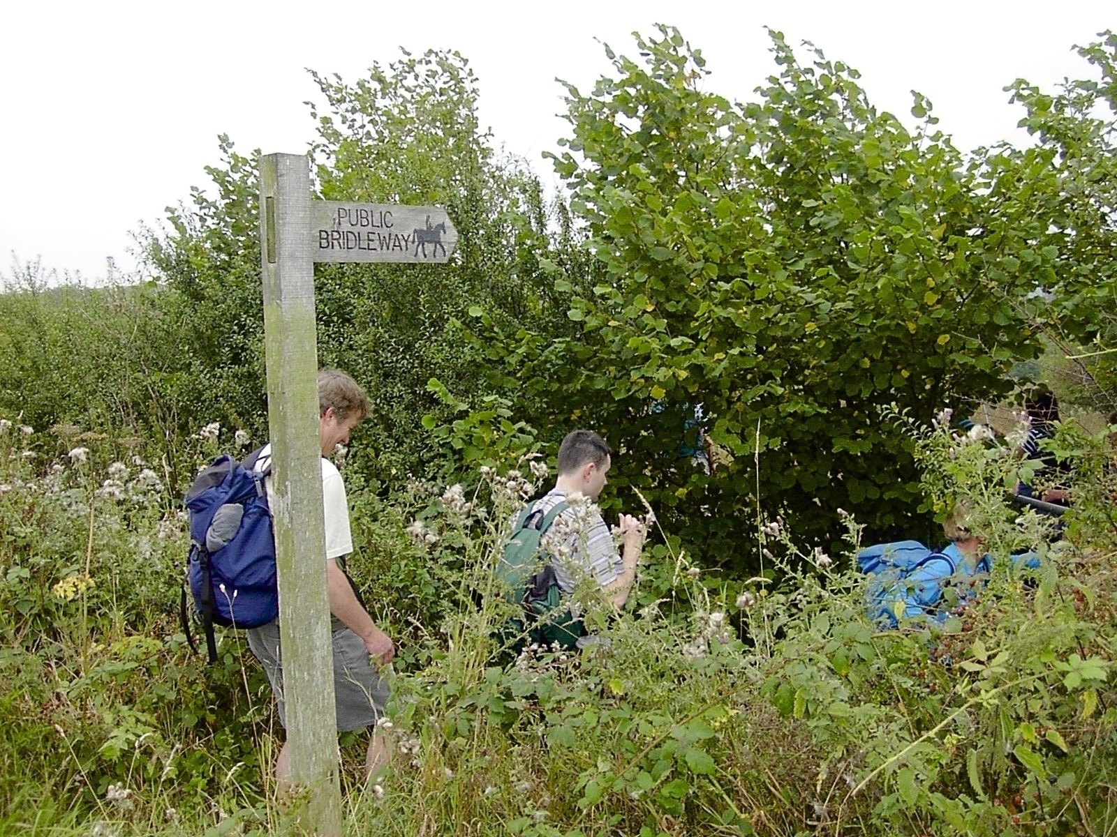 Walkers on a bridleway in Herefordshire