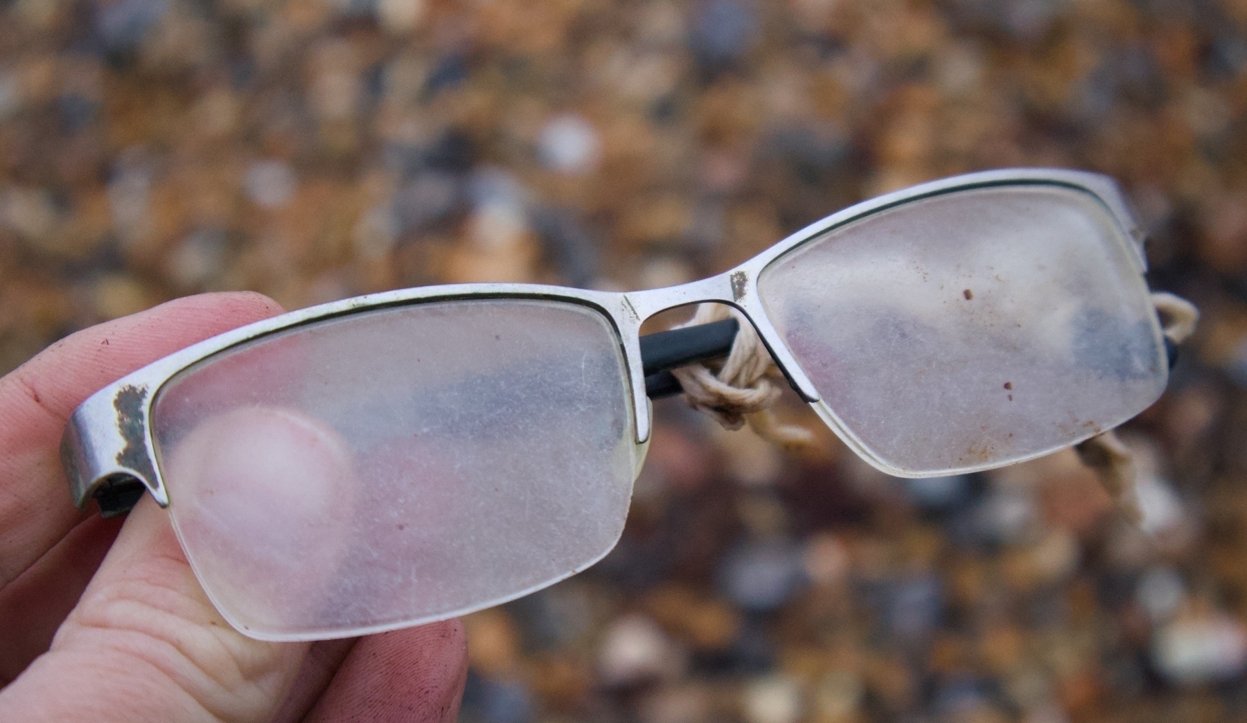 Sea-worn glasses. Found on Shoreham Beach. 